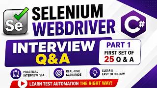 Selenium WebDriver Interview Question & Answers with C#  - Part 1 (First Set of 25 Q & A)