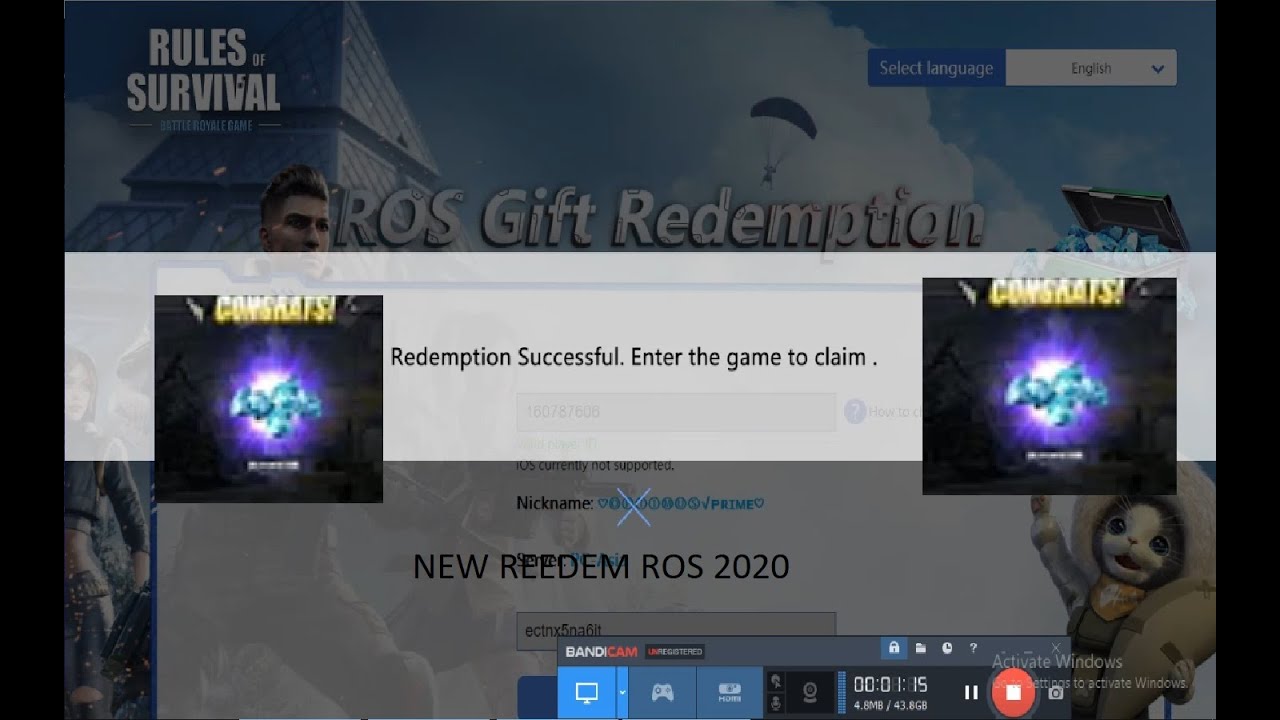 NEW REEDEM CODE 500 DIAMONDS ROS  | 100%Legit [Tutorial]