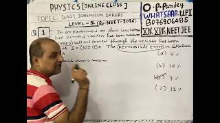 Physics numerical for ReNEET 2026:unit,dimension,errors