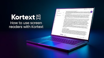 How to use screen readers with Kortext