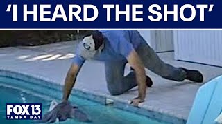 Witness reacts to shooting of great blue heron in Florida neighborhood