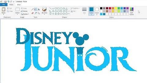 How to draw the Disney Junior logo in Frozen style using MS Paint | How to draw on your computer