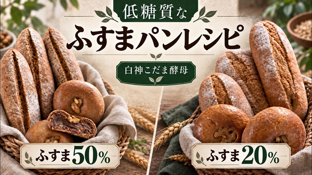 こうぱんです！6/30まで Low-Carb] Bran Bread 20% and 50% Recipes (Shirakami Kodama Yeast
