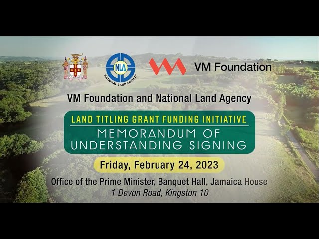 JISTV | VM Foundation and National Land Agency Land Titling Grant Funding Initiative MOU Signing class=