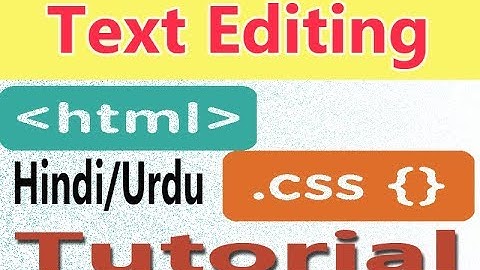 html text editing part 4(Hindi/Urdu)