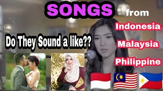 Songs from Southeast Asia Indonesia Philippine Malaysia 🇮🇩🇵🇭🇲🇾 Do they Sound alike????