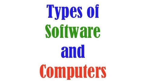Standard 9 | Chapter 2 | History and Evolution of Computers | Types of software and computer