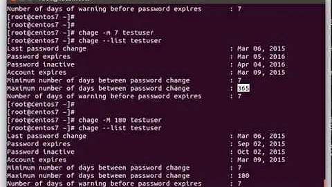 Using the chage command to manage password settings on Linux