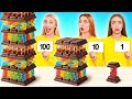 100個重ねフードチャレンジ | 面白いフードハック Candy DO