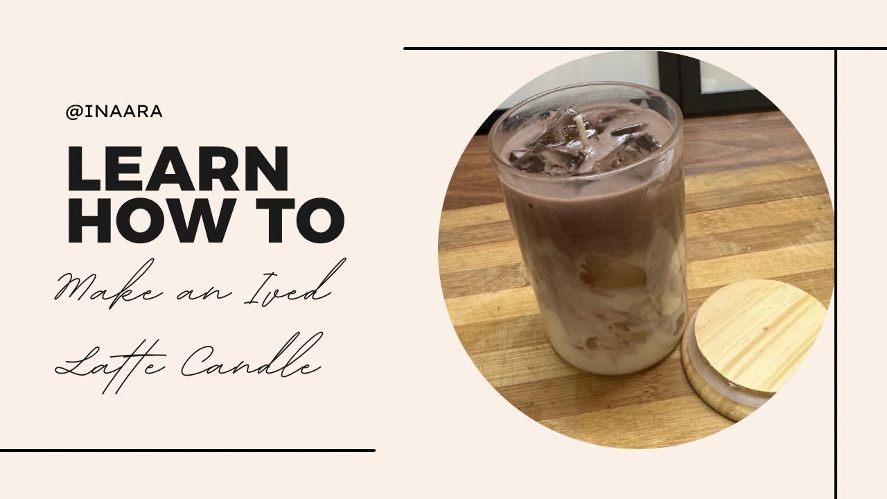 Make an Iced Latte Candle at Home 🏠☕️ #icedcoffee #icedlatte