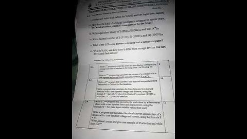 Punjab Uni BS Physics 3rd Semester Introduction to Computing 2023 Past Paper