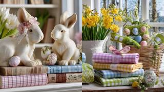 Spring Is Coming! 🌷 Shabby Chic Easter Decor | Cozy Pastel & Gingham Farmhouse Inspiration