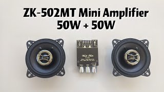 Simple DIY Speaker build using 100W ZK-502MT Mini Amplifier (50W   50W)