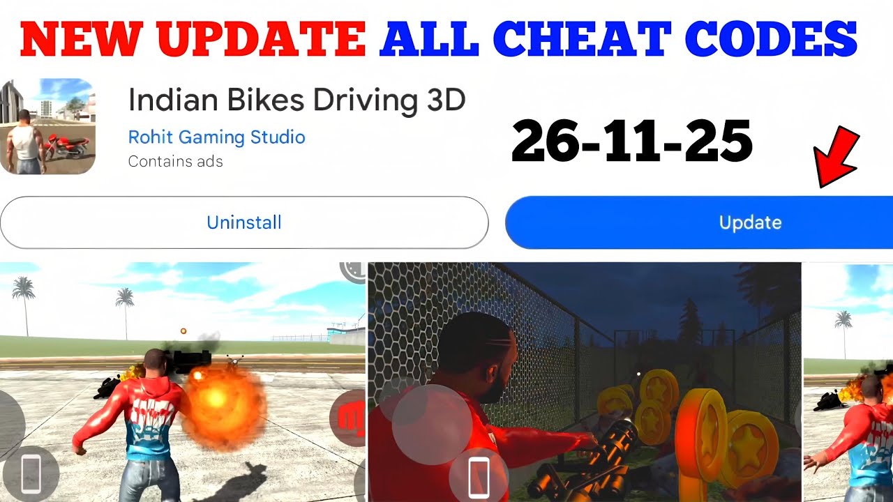 Indian Bike Driving 3D New Update All Cheat Codes 🤯🔥| New Power+RGS ...