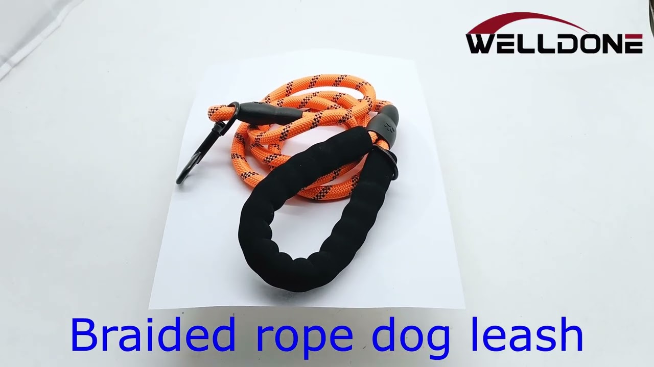 braided rope dog leash