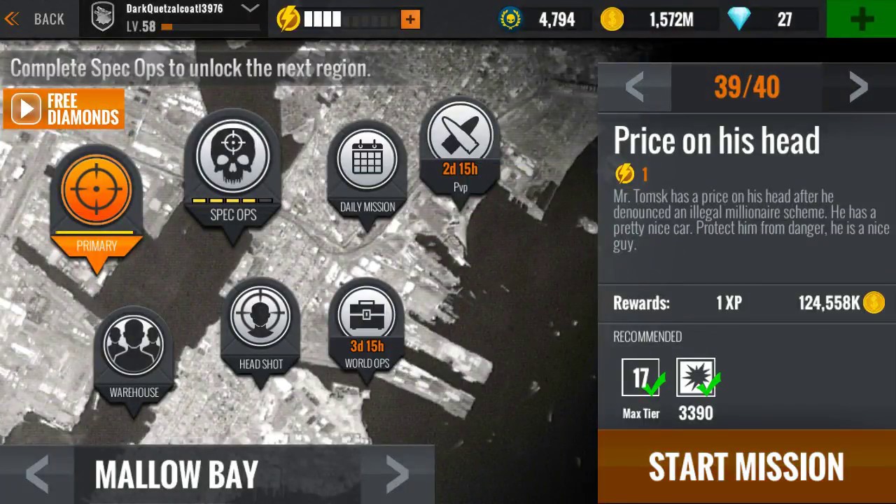 Sniper 3d assassin Mallow Bay Primary 39 Price on his head