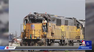 Train derails in Ogden, spills chemical compound