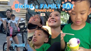 Bike with Mavi \& Viela , Family Day , Grocery day with Junniedad | JunnieVien