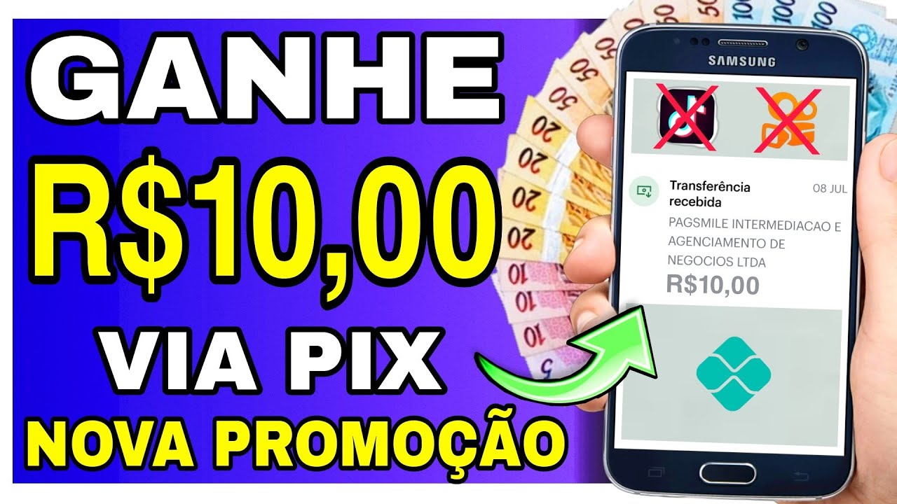 GANHE R$10,00 VIA PIX CADASTRE E GANHE NOVO APP PAGANDO VIA PIX