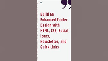 🎨 Build an Enhanced Footer Design in 60 Seconds! ⏱️ (HTML, CSS) #shorts
