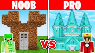 Minecraft NOOB vs PRO: SAFEST CASTLE HOUSE BUILD CHALLENGE screenshot 4