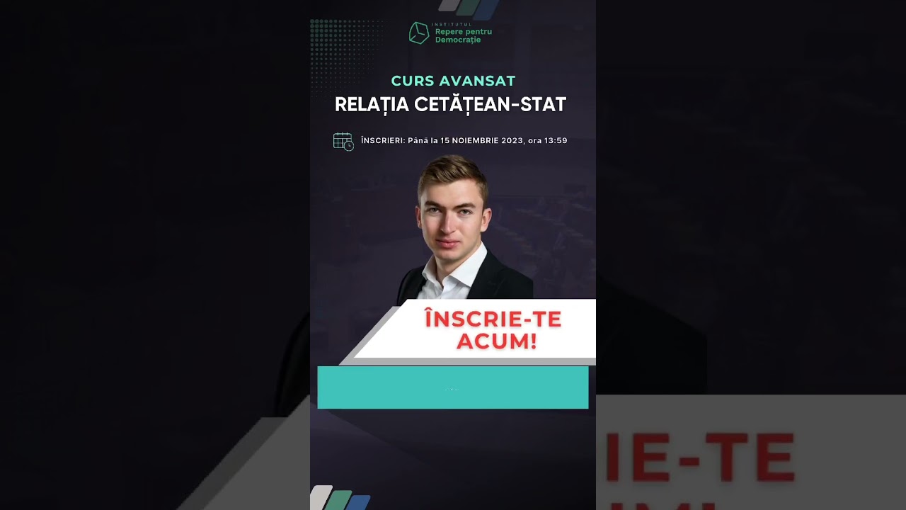 Institutul Repere pentru Democrație vă invită la un nou curs!