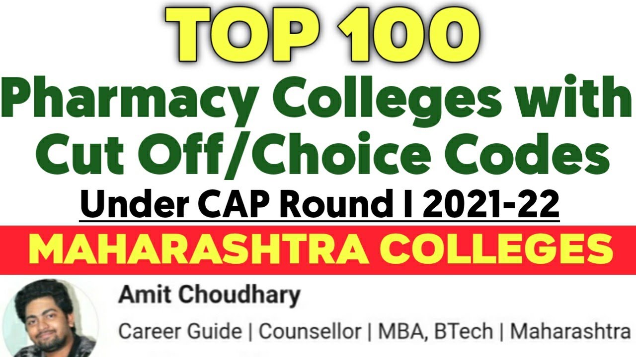 Top 100 Pharmacy Seats Cut Off with College Choice Code in Maharashtra