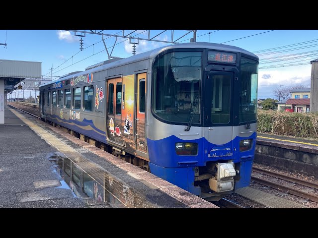 えちごトキめき鉄道(普通)車窓 泊→直江津/ ET122形(日本海ひすい