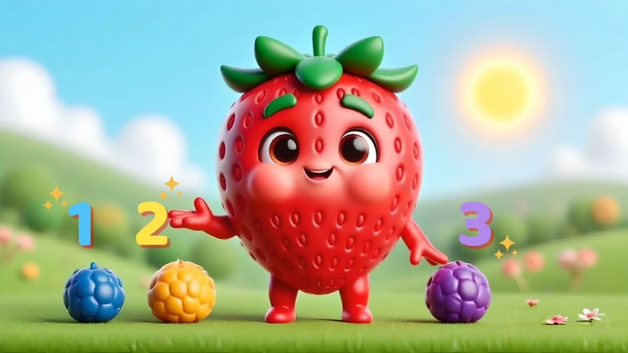 Berry Counting Nursery Rhyme -- Strawberry Bob