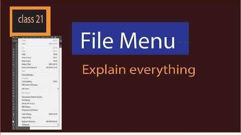 File menu in adobe illustrator in urdu/hindi