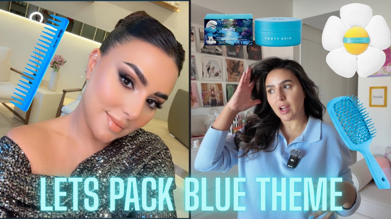 Blue theme 💙 مكياج استقبال و نسوي جنطة دبي باللون الأزرق 