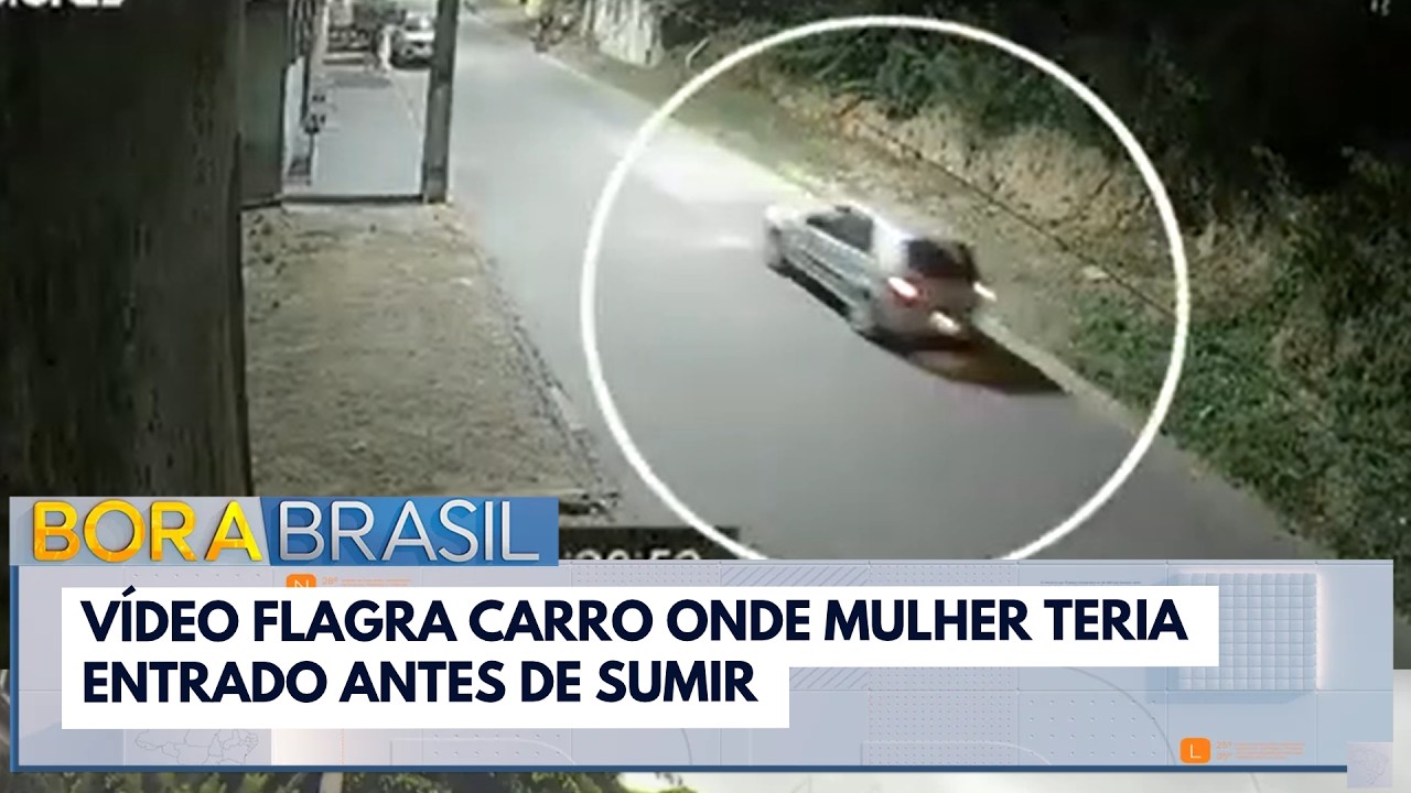 Vídeo flagra carro onde mulher teria entrado antes de sumir