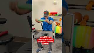 Seated Overhead Arm Raises with Flex Bar