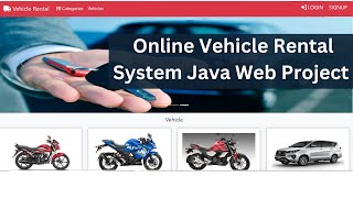 Information Online Vehicle Rental System Java Web Project | Advance Java Web Project News