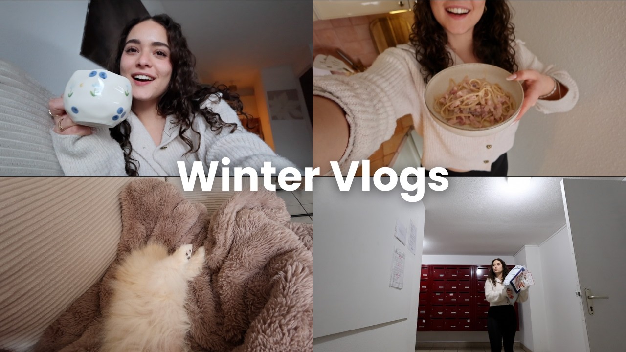 A Productive Monday | Work Day + Carbonara Recipe | Winter Vlogs