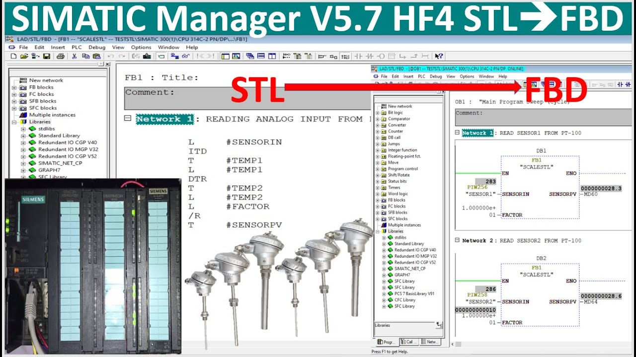 Simatic manager v5 7 connect with plc writing stl language for