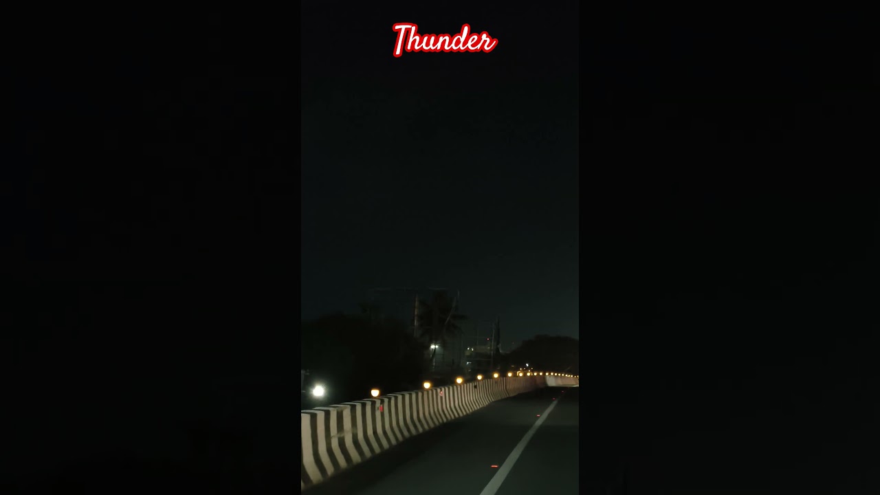 Night thunder view