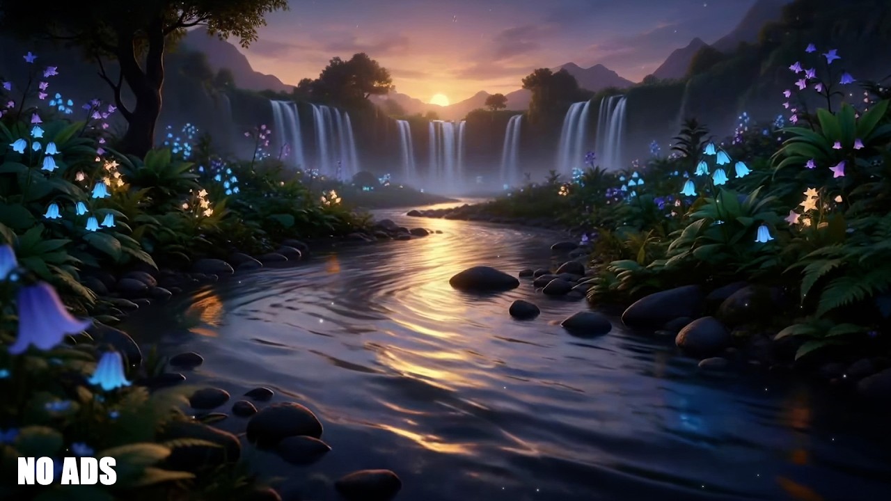 Gentle Piano and Flowing River 🌊🎹 Relaxing Sounds for Better Sleep & Anxiety Relief