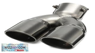 76Mm 3 Inch Universal Car Stainless Twin Double Chrome Exhaust Pipe Muffler