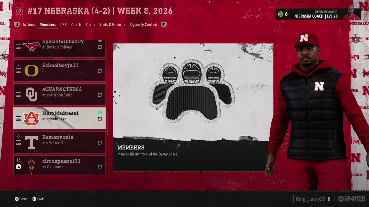 CFB 26 Endless Returns Lg: Auburn Tigers at #17 Nebraska Cornhuskers