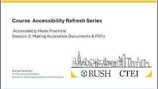 Course Accessibility Refresh  Session 2 Making Accessible Documents  and PDFs