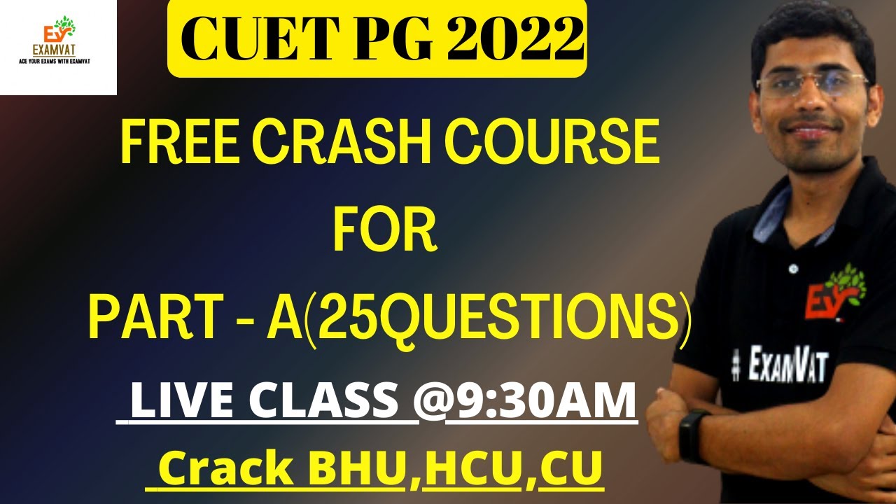 CUET PG 2022 | PART A FREE CRSH COURSE | 