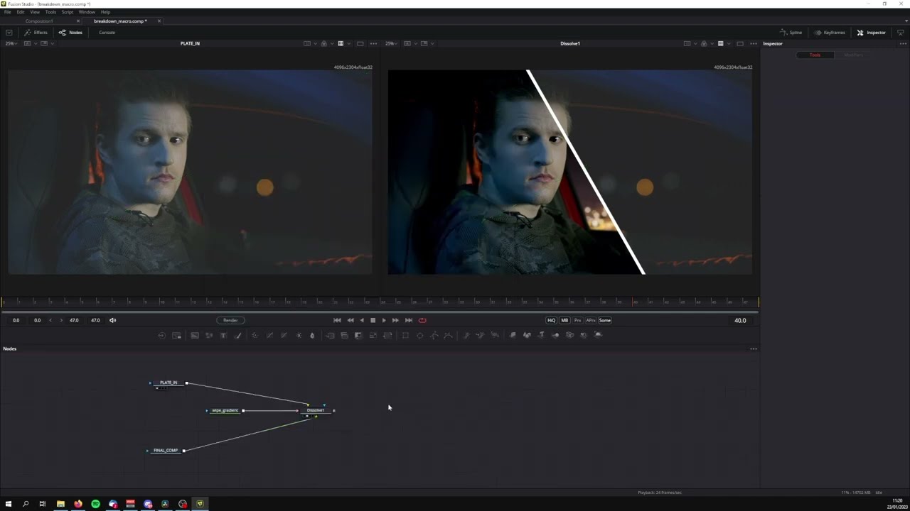 Breakdown Wipe in Blackmagicdesign Fusion 18 and DaVinci Resolve 18 Fusion Tab Quick Tip / Tutorial