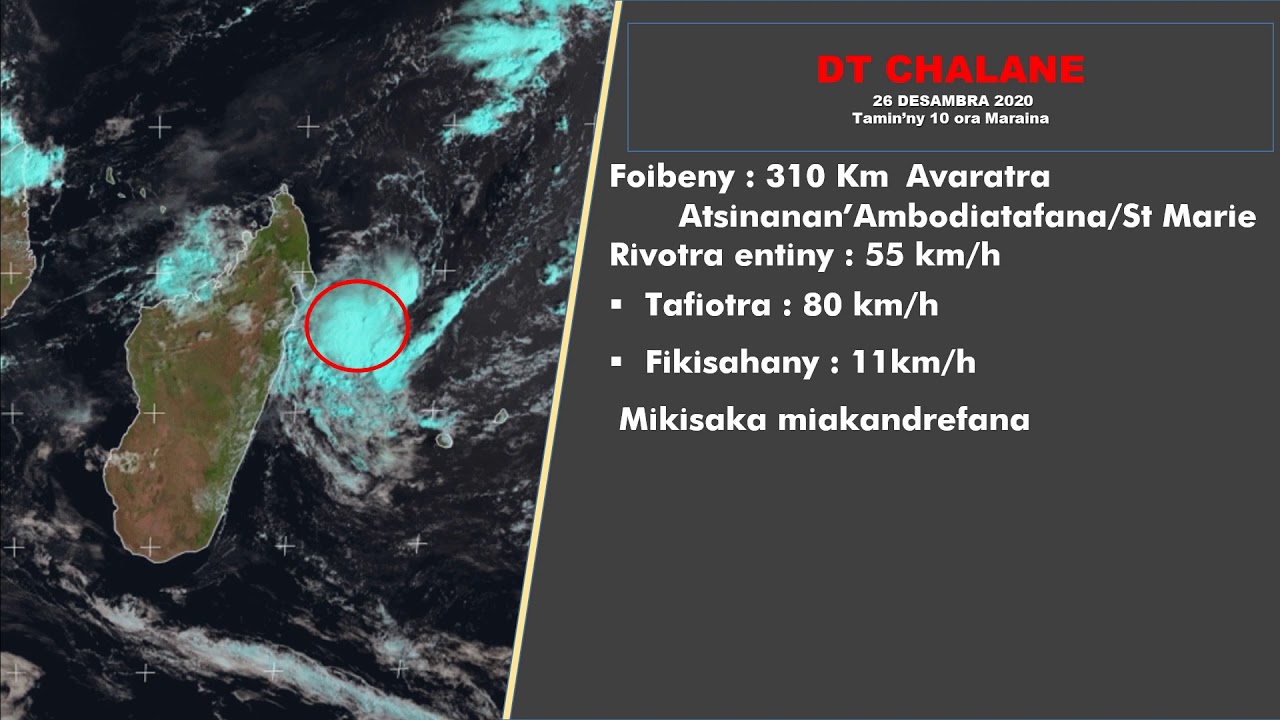 FLASH METEO DT CHALANE Sabotsy 26 Desambra 2020 10 h