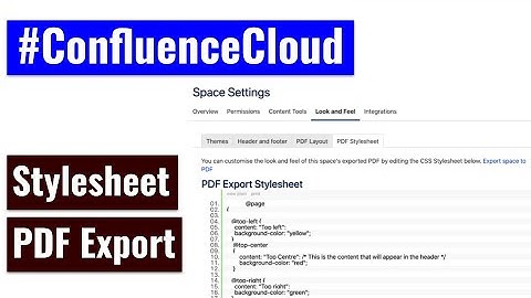 ConfluenceCloud - PDF Stylesheet