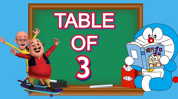 Table of 3 | Maths table, 3 ka pahada, 3 ka table | Multiplication Table of 3 Maths Tables Song