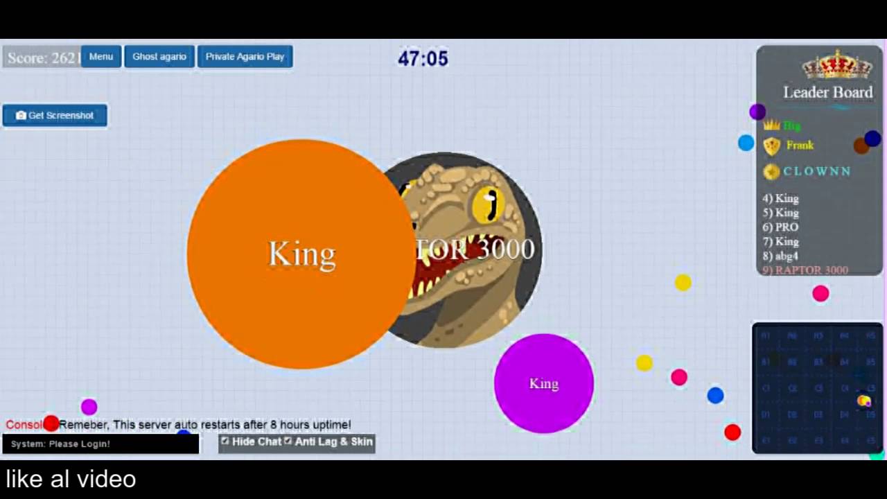 JUGANDO Agar.bz Agario Private Server, Agario easy Game !!! YouTube