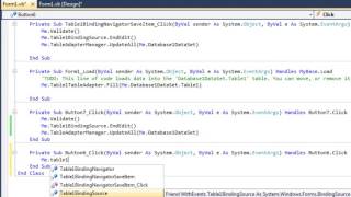 Database With Custom Action Buttons in VB 2010