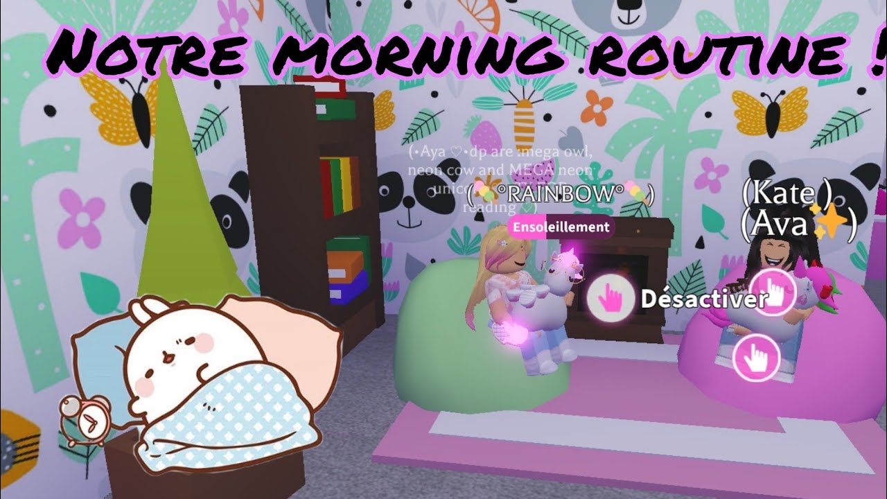 on vous montre notre morning routine sur adopt me !! - YouTube