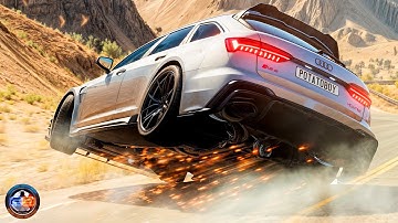 Best Satisfying Rollover Crashes #12 - BeamNG drive CRAZY DRIVERS
